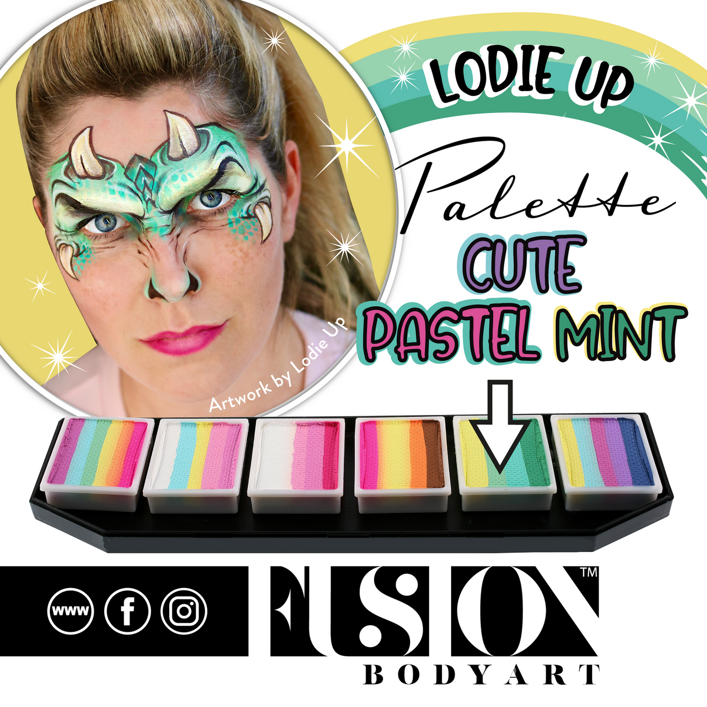 Fusion Palette - Lodie Up Cute Pastel Rainbow Palette