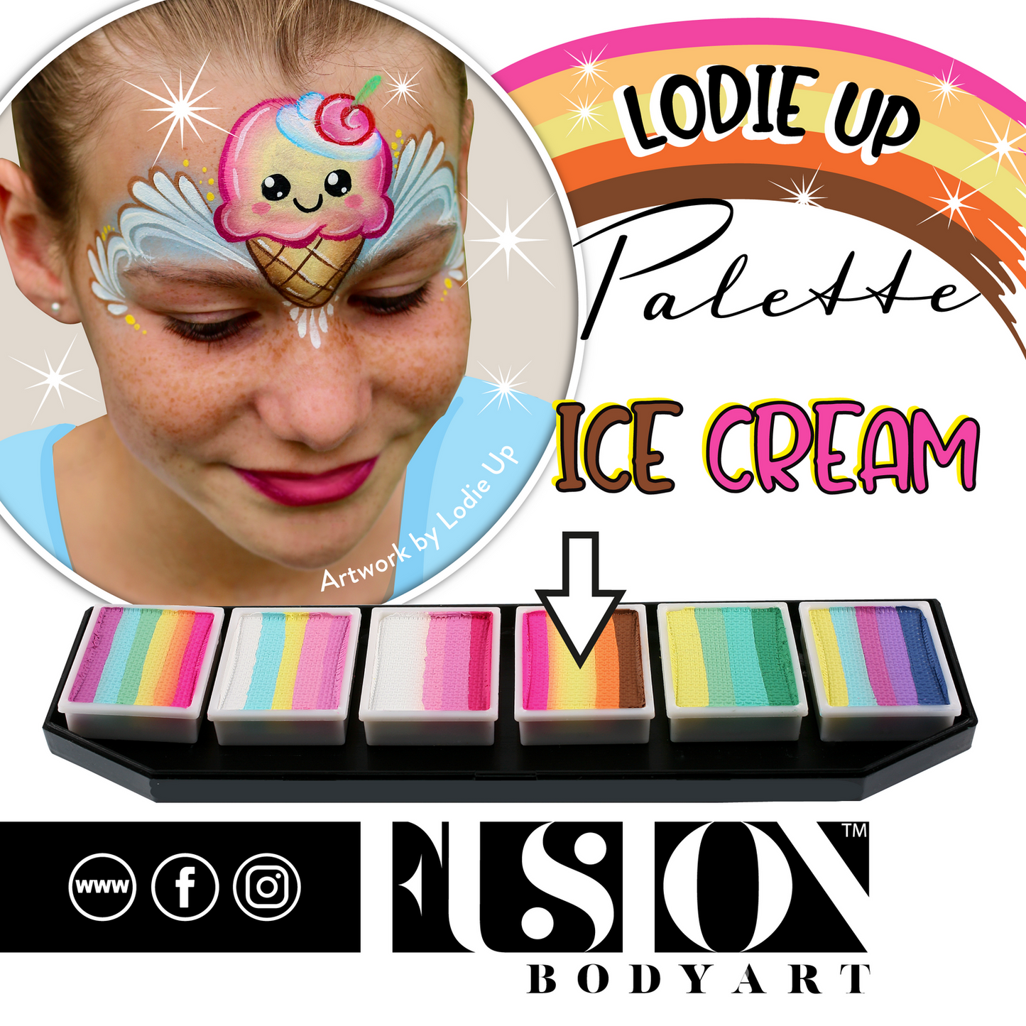 Fusion Palette - Lodie Up Cute Pastel Rainbow Palette