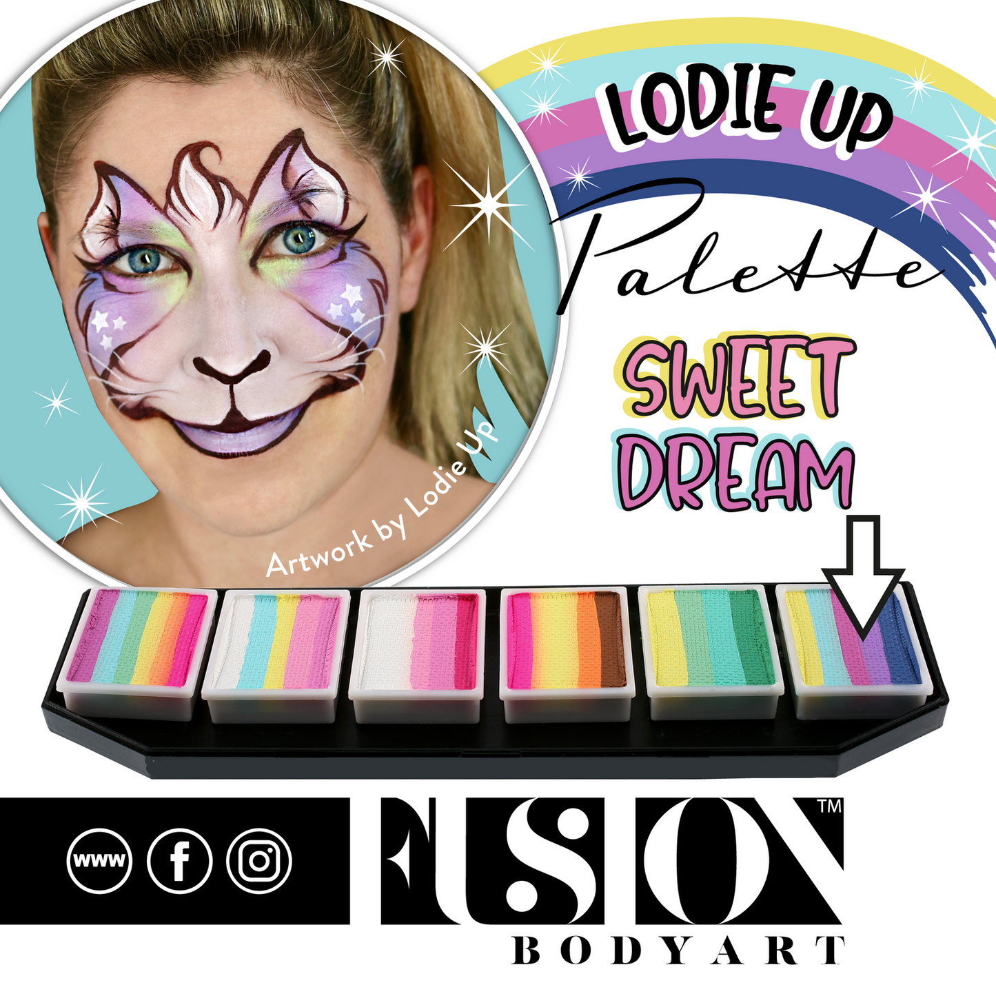 Fusion Palette - Lodie Up Cute Pastel Rainbow Palette