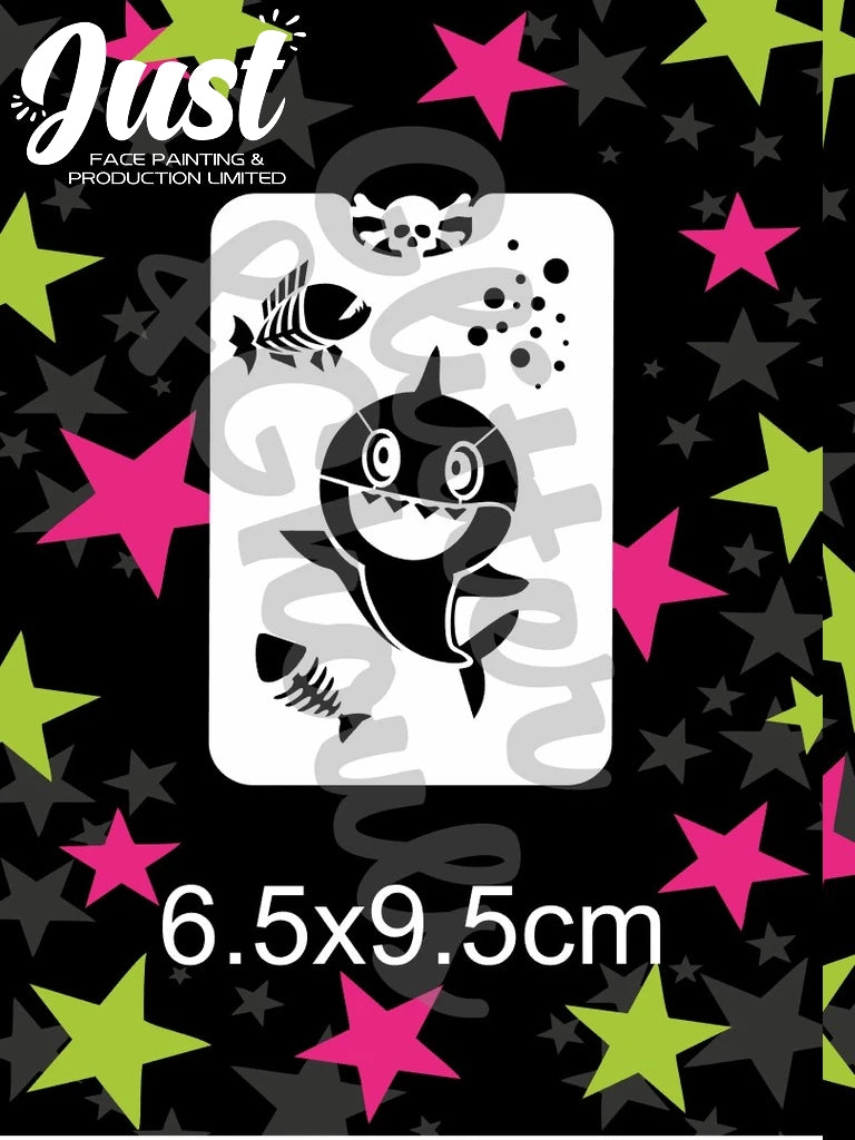 Glitter & Ghouls Stencils - Baby Shark