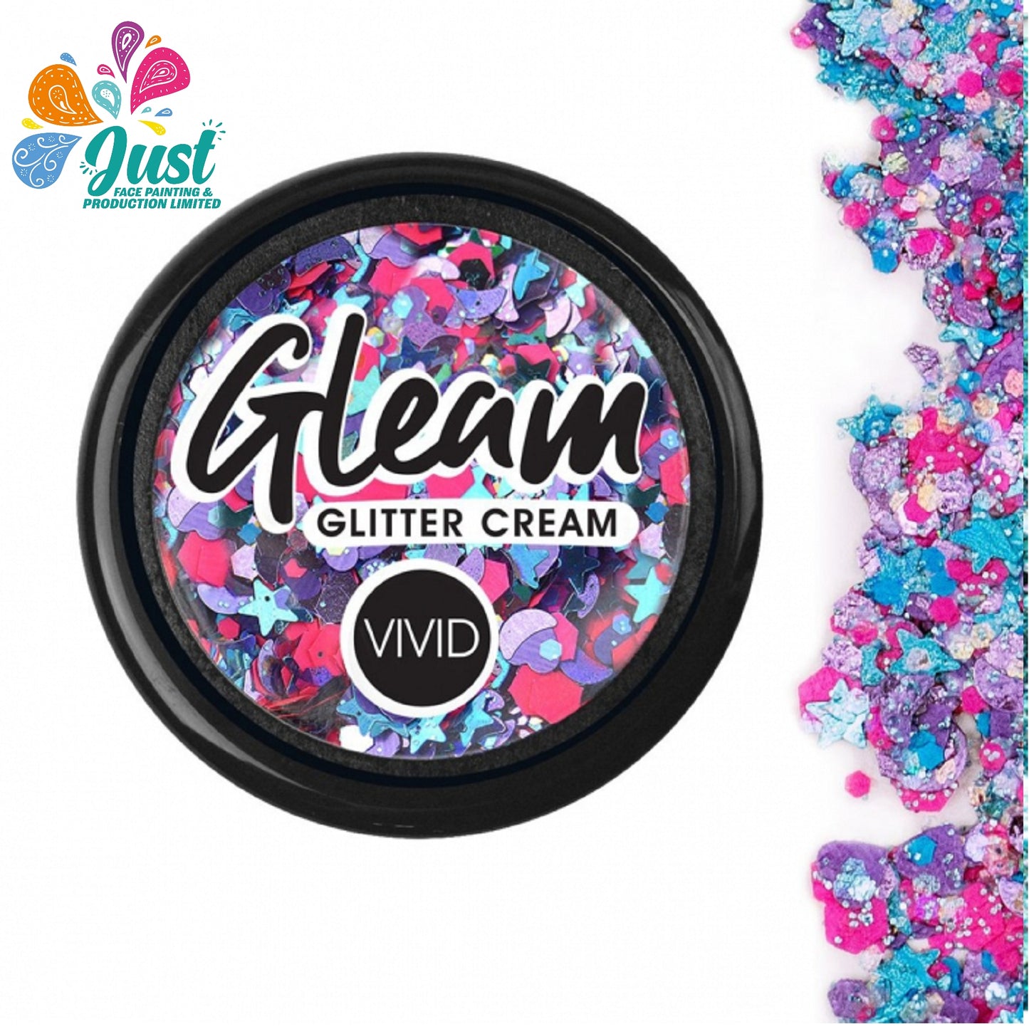 Vivid Glitter Glitter Cream - Blazin Unicorn - Gleam Chunky Glitter Cream (10g / 30g)