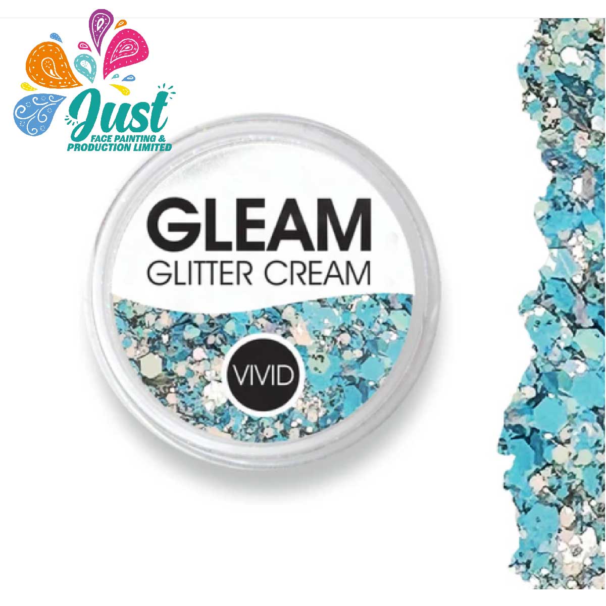 Vivid Glitter Glitter Cream - BlueBell - Gleam Chunky Glitter Cream (10g)