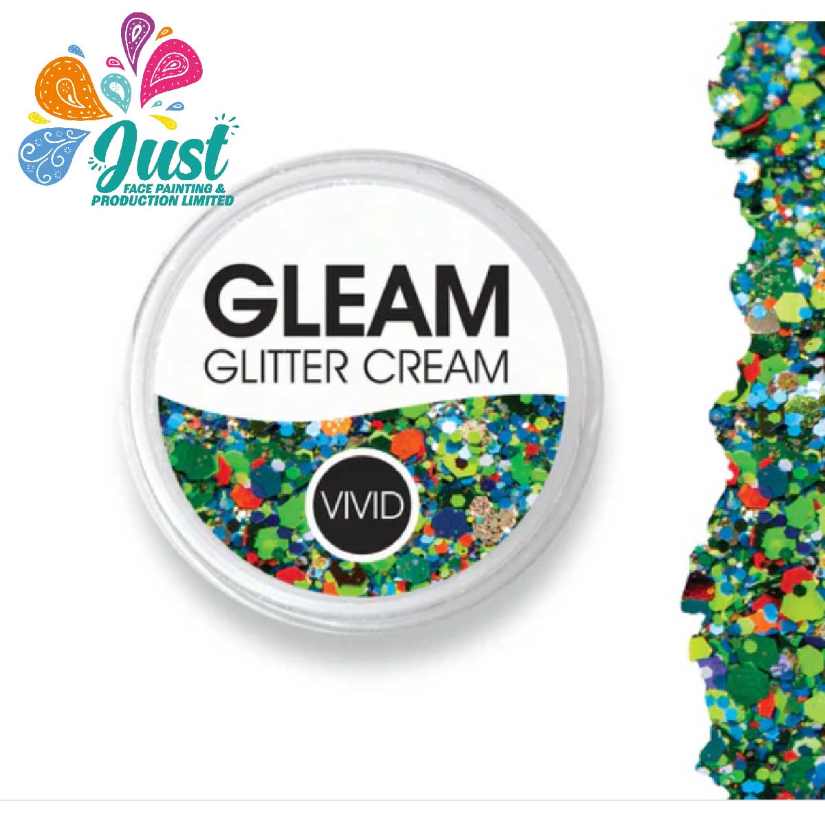 Vivid Glitter Glitter Cream - Bush Gardens - Gleam Chunky Glitter Cream (10g)