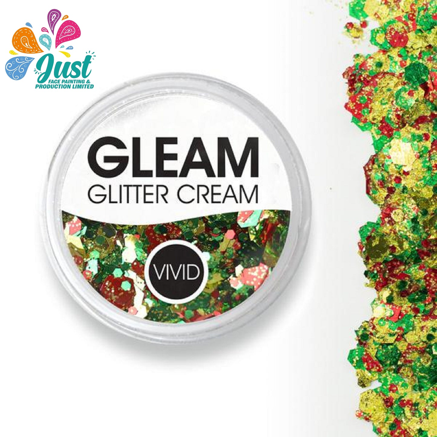 Vivid Glitter Glitter Cream - Christmas Miracle - Gleam Chunky Glitter Cream (10g)