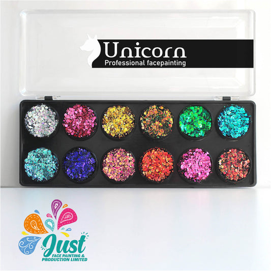 Unicorn  Glitter Cream Palette - Аквагрим Unicorn Face Painting - "Star Dust" Unicorn 12*10 ml