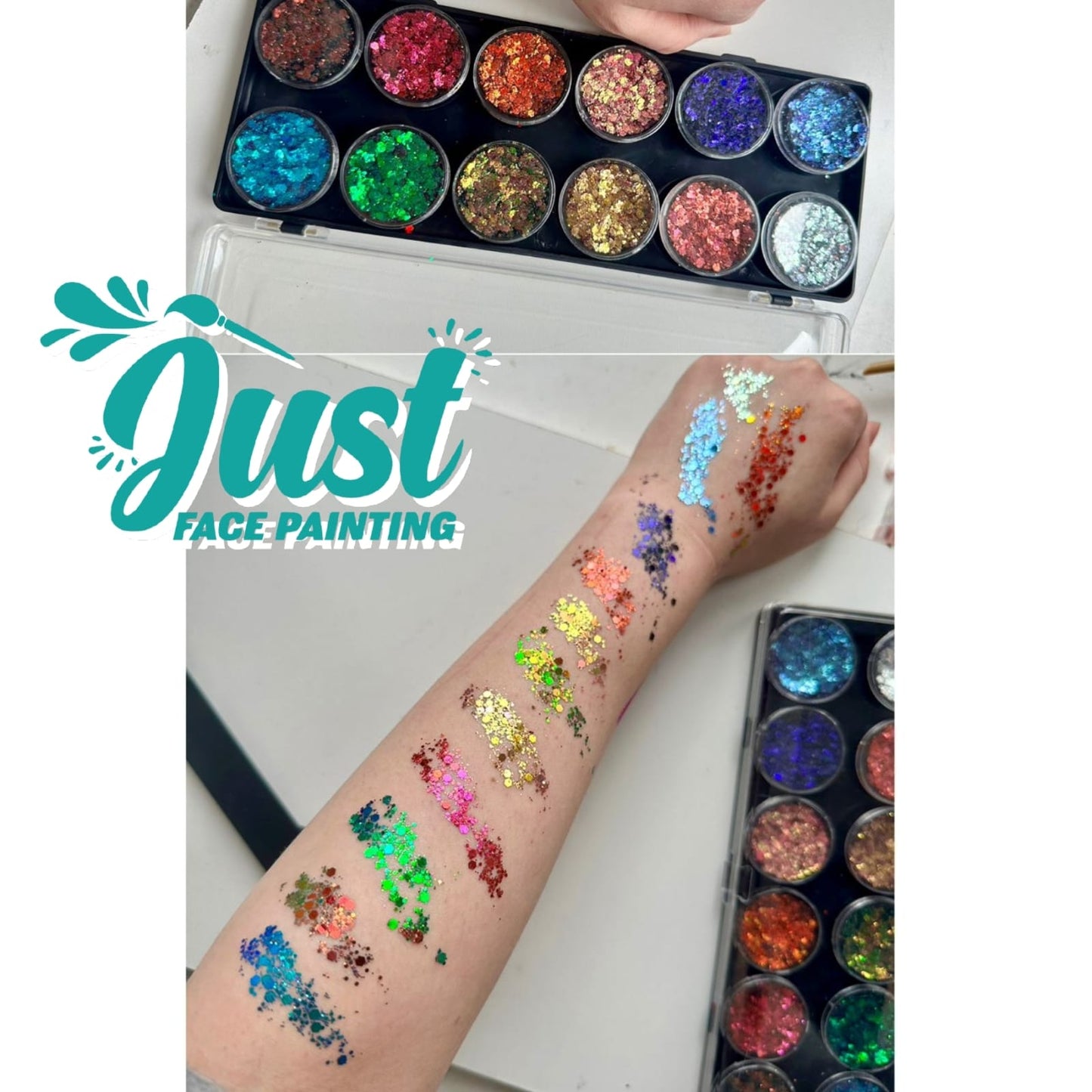 Unicorn Glitter Cream Palette - Аквагрим Unicorn Face Painting - "Star Dust" Unicorn 12*10 ml