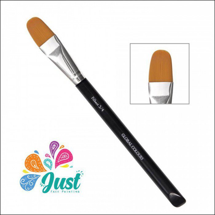 Global Brush - Filbert 3/4 inch BodyArt Brush