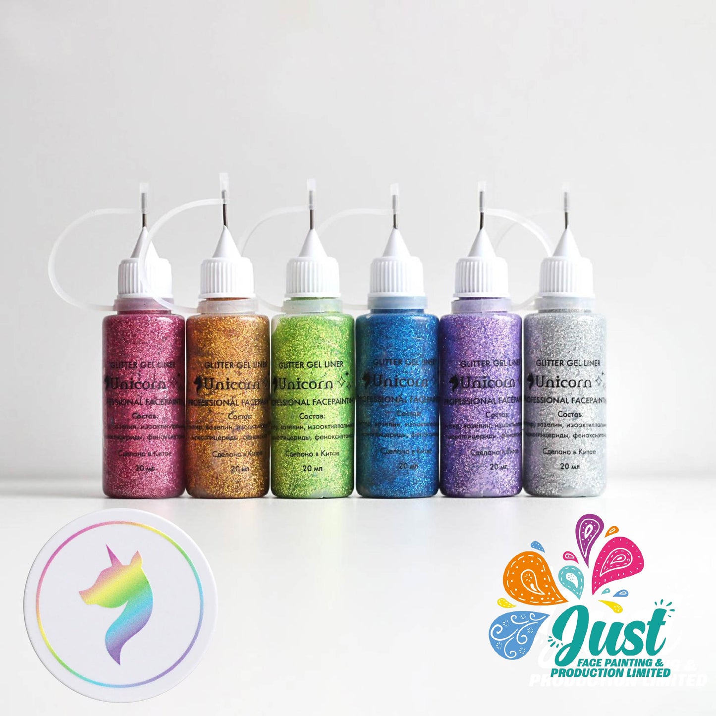 Unicorn Glitter - Gel Glitter Liner Unicorn - Gold & Silver