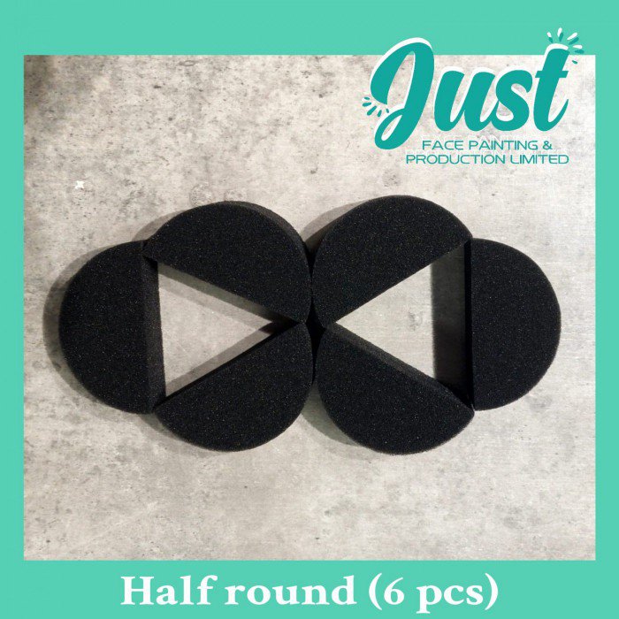 Just Face Painting - Half Round Sponge (2 pcs / 6 pcs)