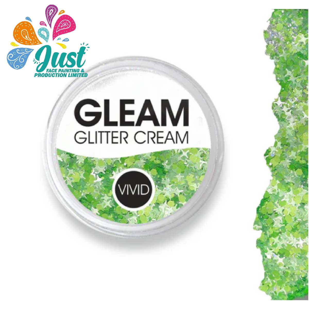 Vivid Glitter Glitter Cream - Honey Dew - Gleam Chunky Glitter Cream (10g)