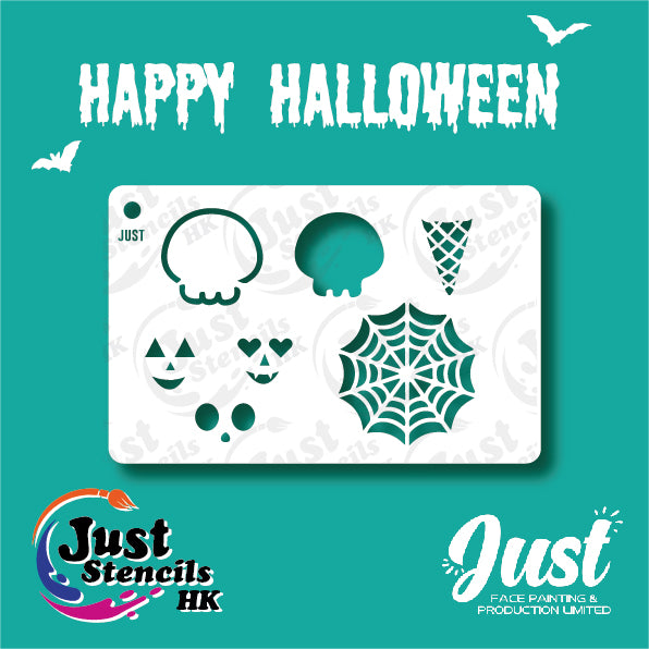Just Stencils - Halloween Stencils - HA05 - Sweet Skull (1 no / 9 nos per set)