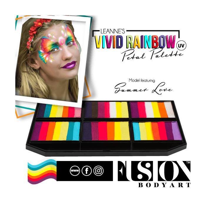 Fusion Spectrum Palette - LEANNE'S VIVID RAINBOW - PETAL PALETTE - NON Neon