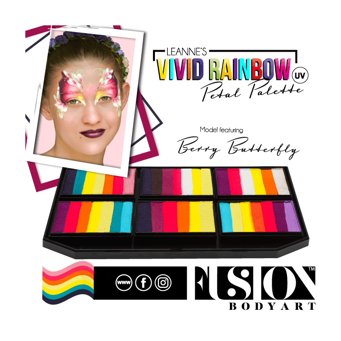 Fusion Spectrum Palette - LEANNE'S VIVID RAINBOW - PETAL PALETTE - NON Neon