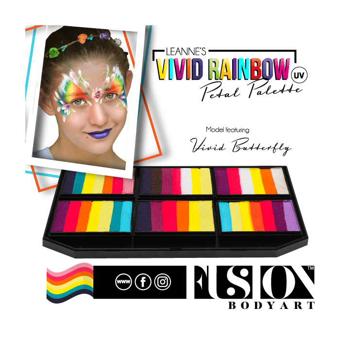 Fusion Spectrum Palette - LEANNE'S VIVID RAINBOW - PETAL PALETTE - NON Neon