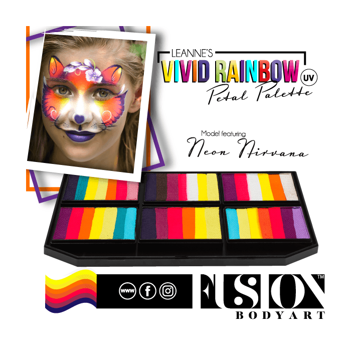 Fusion Spectrum Palette - LEANNE'S VIVID RAINBOW - PETAL PALETTE - NON Neon