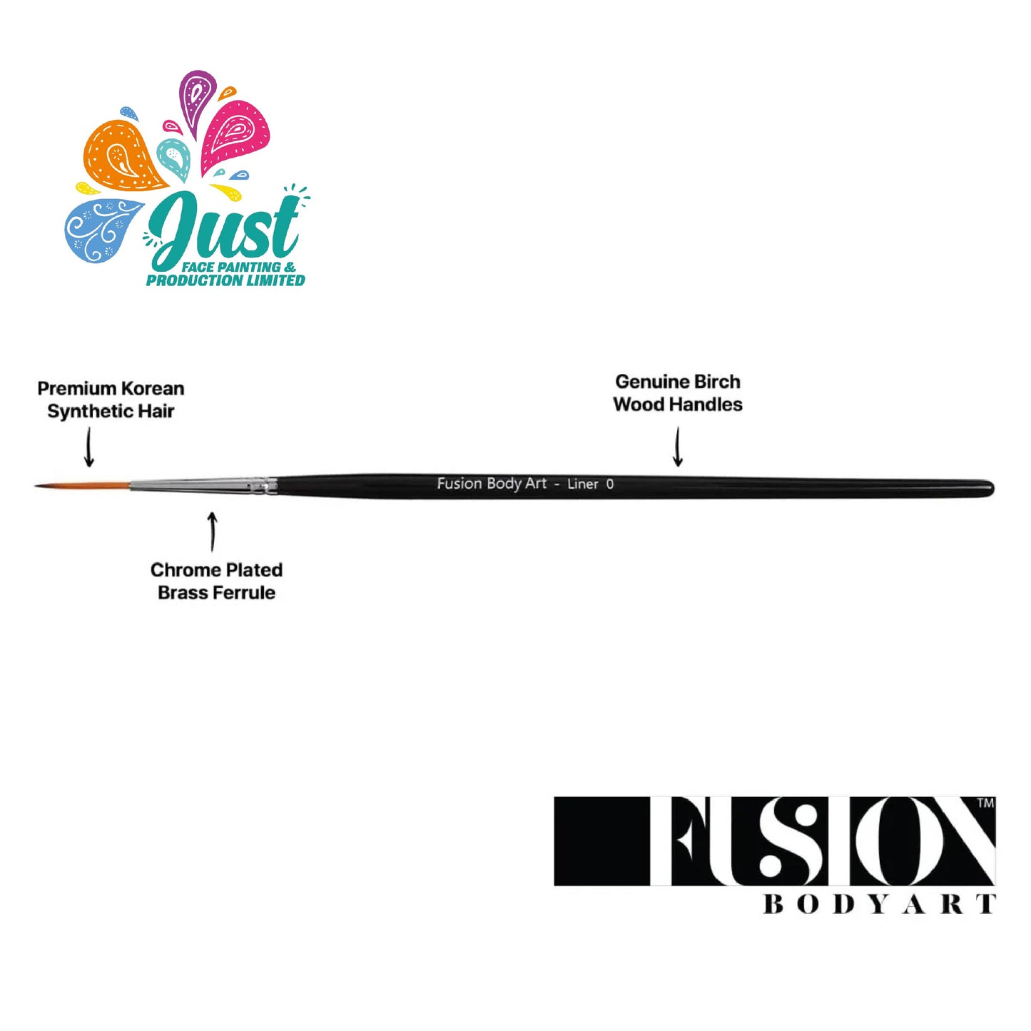 Fusion brush - FUSION BODY ART BRUSH - LINER BRUSH 0