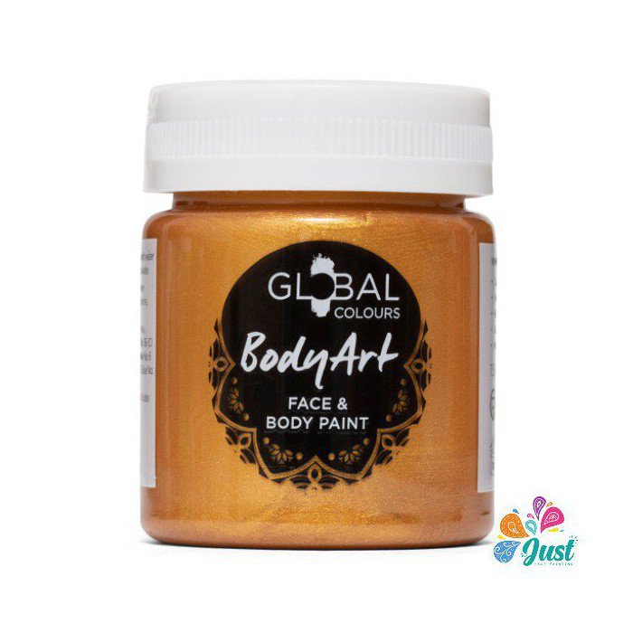 Global Body Art Face Paint - Liquid Metallic Gold 45ml