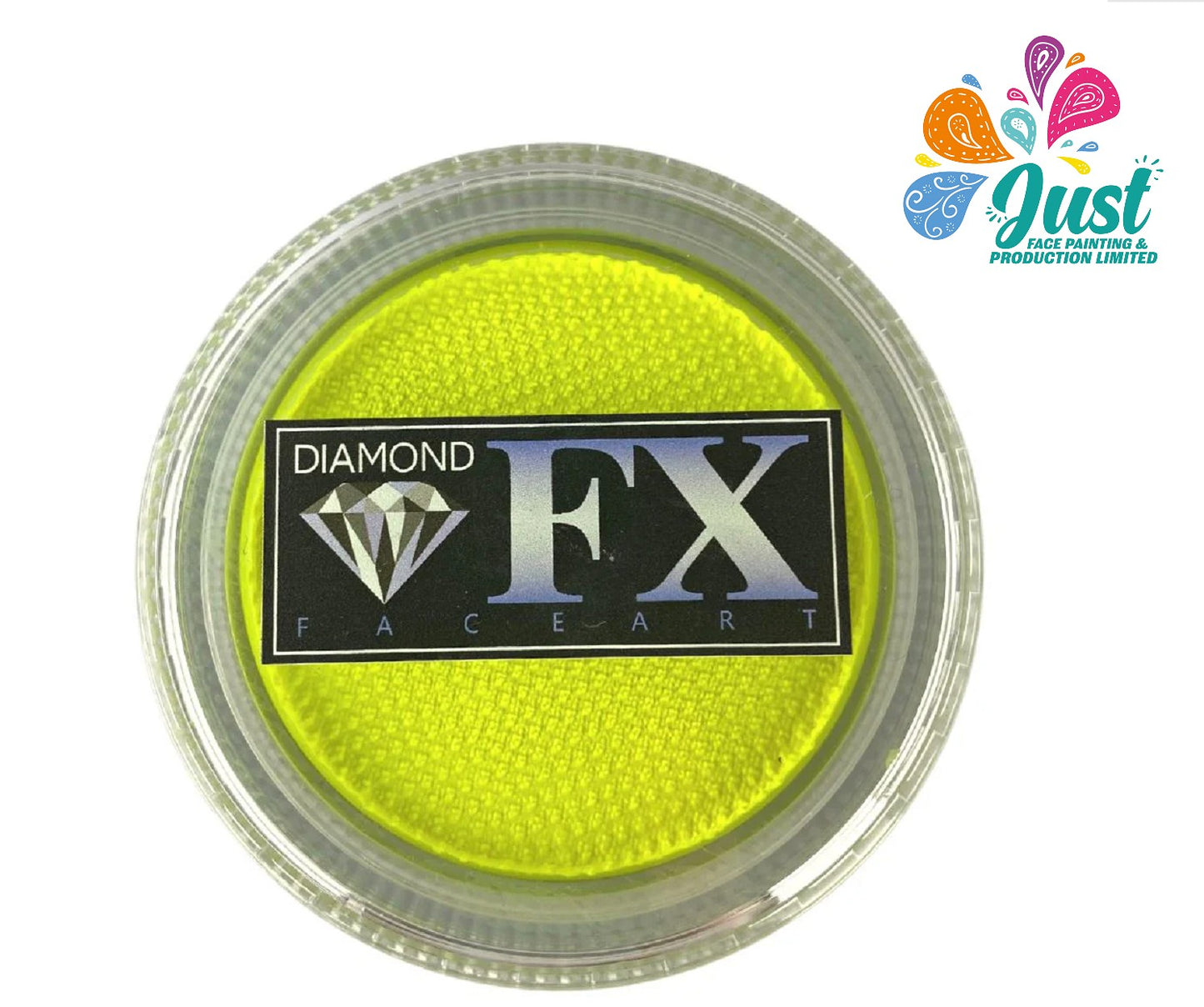 Diamond FX Face & Body Paints - Neon Yellow (30g) (UV effect)