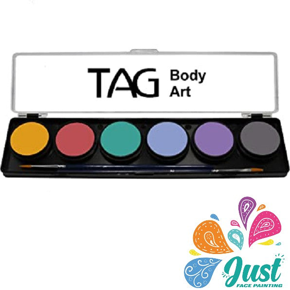 TAG Body Art - FACE AND BODY PAINT PALETTE 6 X 10G - PASTEL COLOUR