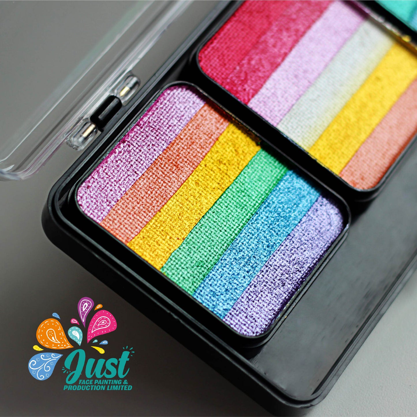 Unicorn Sponge Rainbow Cake Palette - Аквагрим Unicorn Face Painting - "Shimmer Paradise" (for sponge) 5*25 gr
