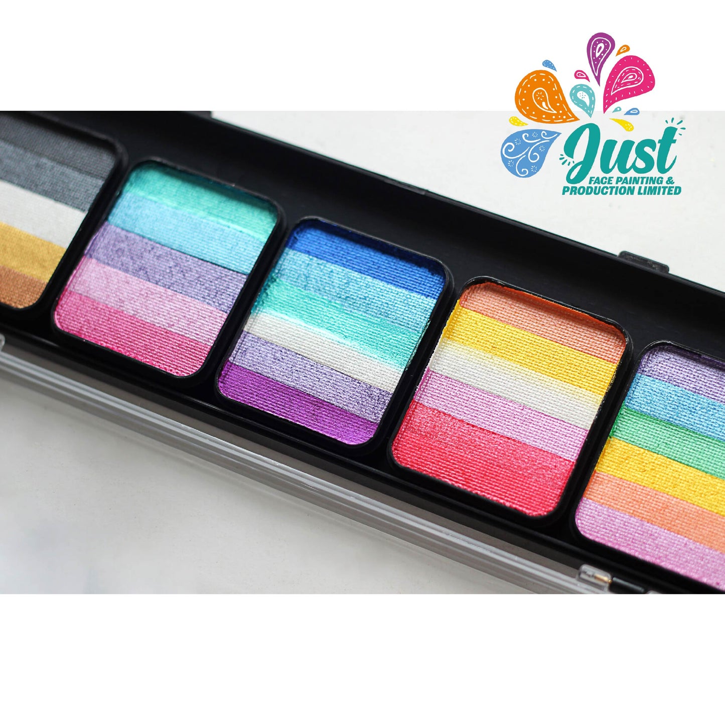 Unicorn Sponge Rainbow Cake Palette - Аквагрим Unicorn Face Painting - "Shimmer Paradise" (for sponge) 5*25 gr
