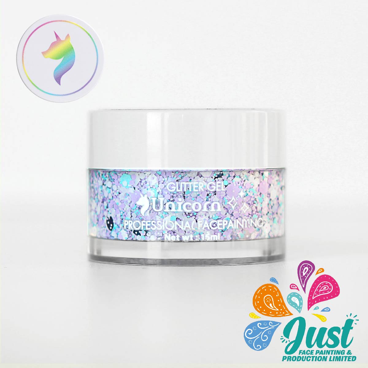 Unicorn Glitter - Cream or Gel -Glitter Unicorn - Snow Flower