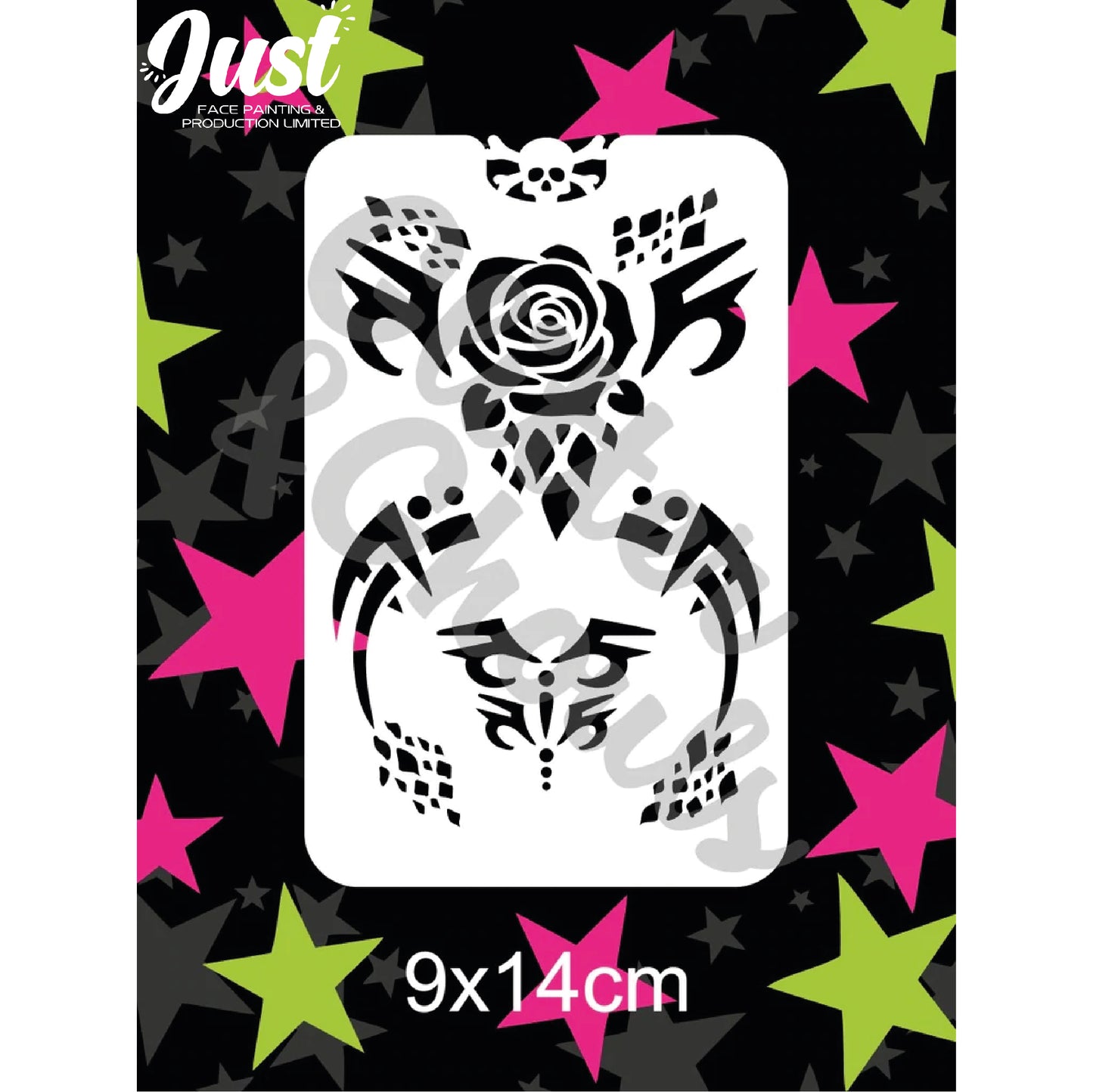 Glitter & Ghouls Stencils - Tribal Rose