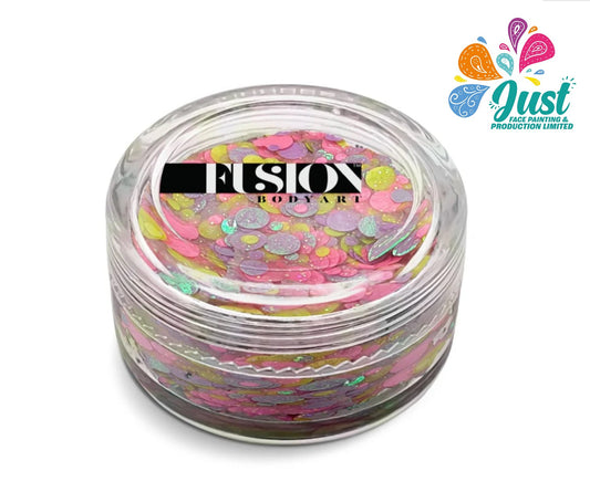 Fusion Body Art | Glitter Cream - Unicorn Freckles 10mL (UV effect)