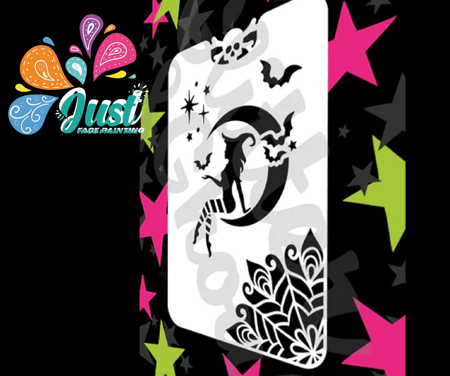 Glitter & Ghouls Stencils - Wanda Witch Petite
