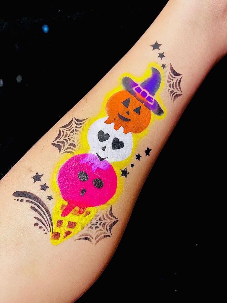 Just Stencils - Halloween Stencils - HA05 - Sweet Skull (1 no / 9 nos per set)