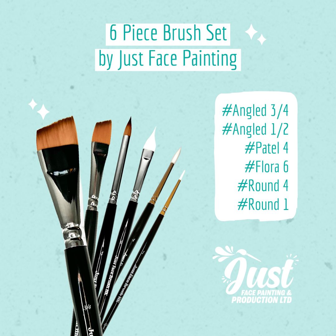Just Brushes by Just Face Painting (1pc / set of 6 pcs) - Round 1