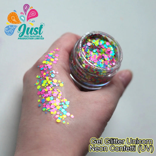 Unicorn Glitter - Cream - glitter Unicorn Neon Confetti (UV effect) DM30
