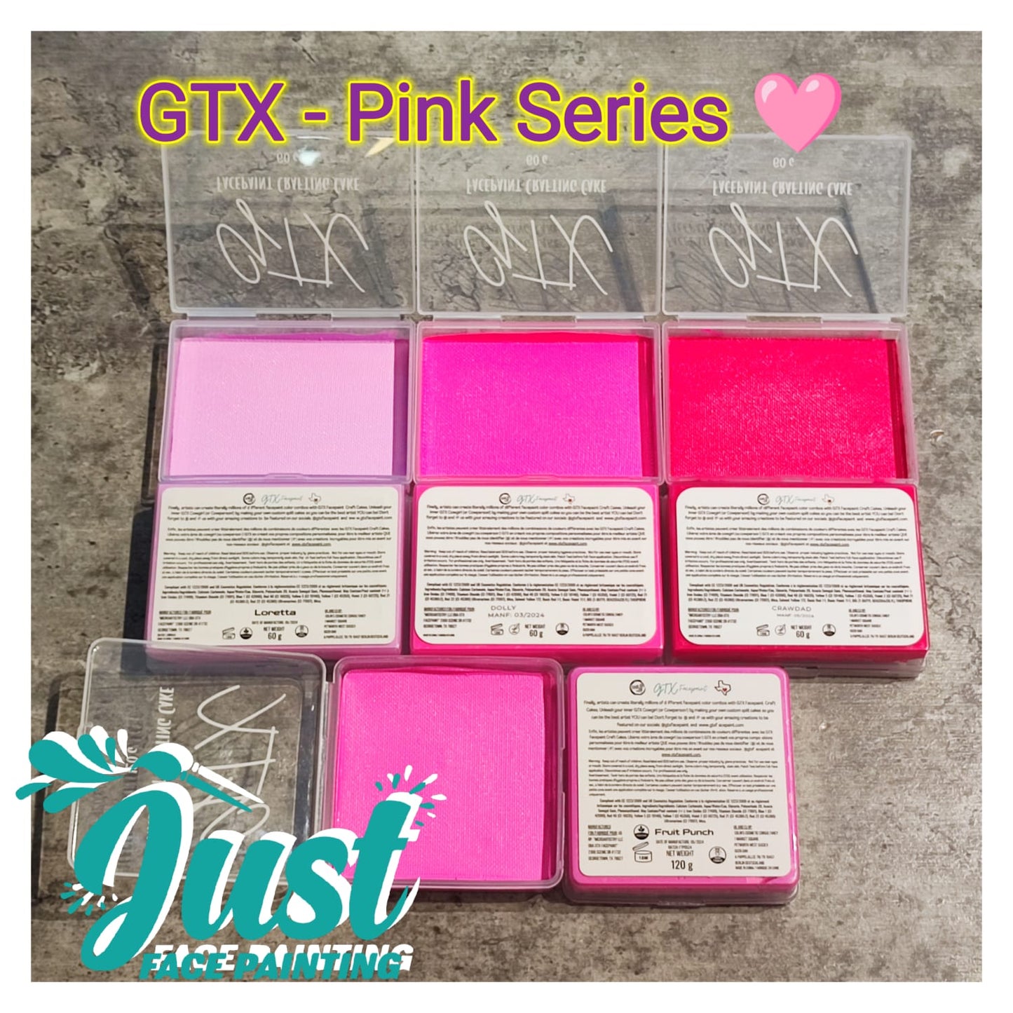 GTX Face Paint - Crawdad Pink -NEON - 60 g (UV EFFECT)