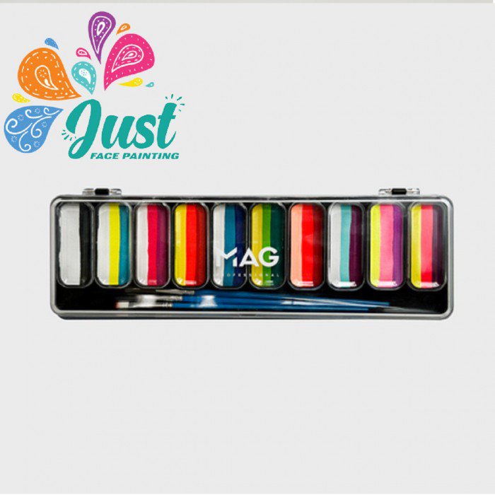 MAG Face Painting - Aquagrim MAG Palette - set of art-cakes Base 10 pcs x 12 gr