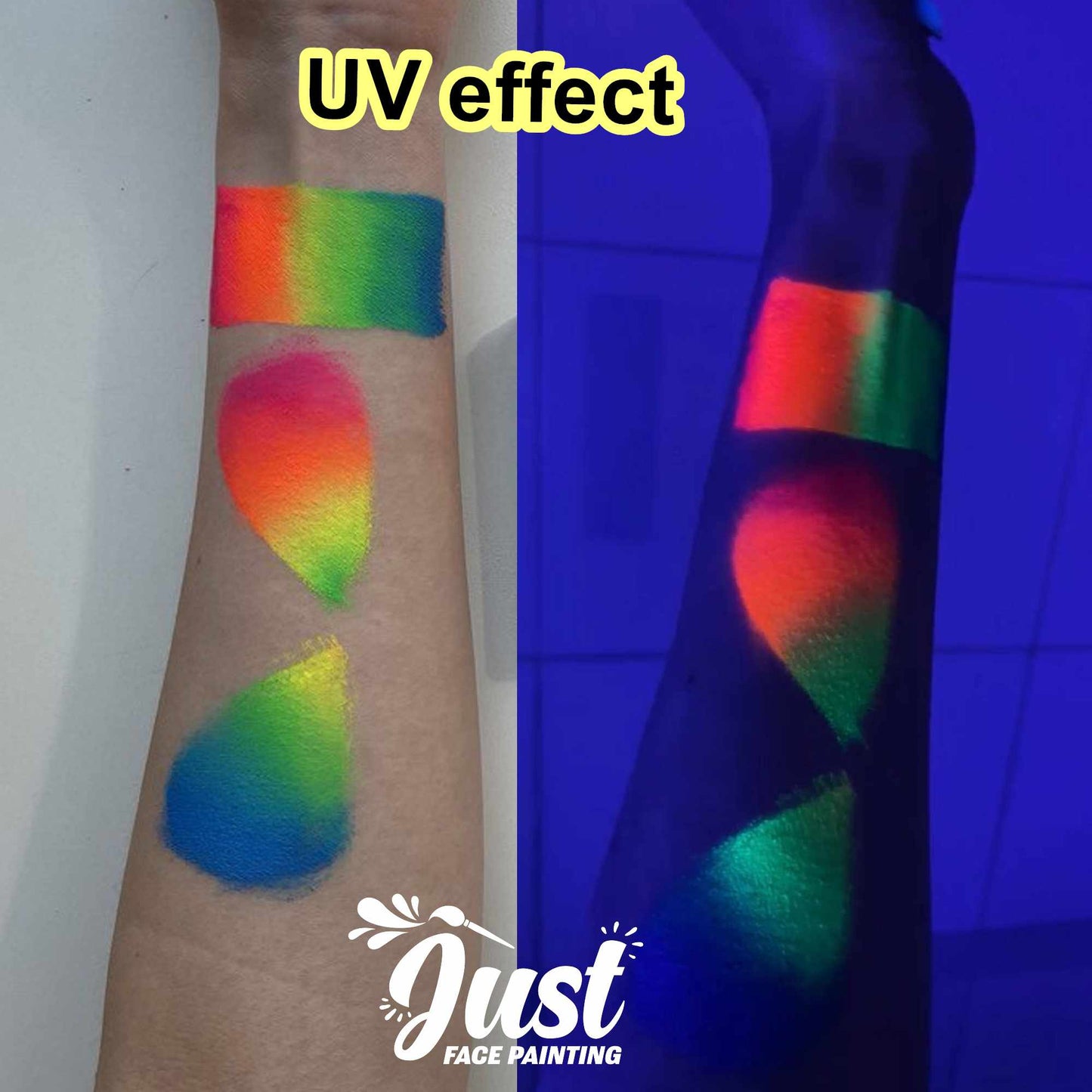 MAG Face Painting - Aquagrim MAG Split cake - Split cake MAG 50 gr Contrasty Rainbow (UV effect)
