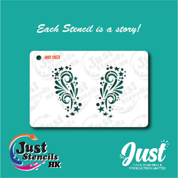 Just Stencils - C013 Christmas lineworks