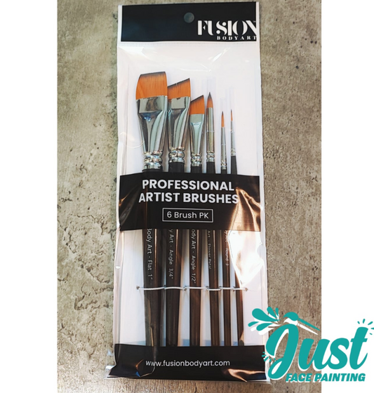 Fusion brush - FUSION BODY ART Professional Face Paint Brush - SET OF 6