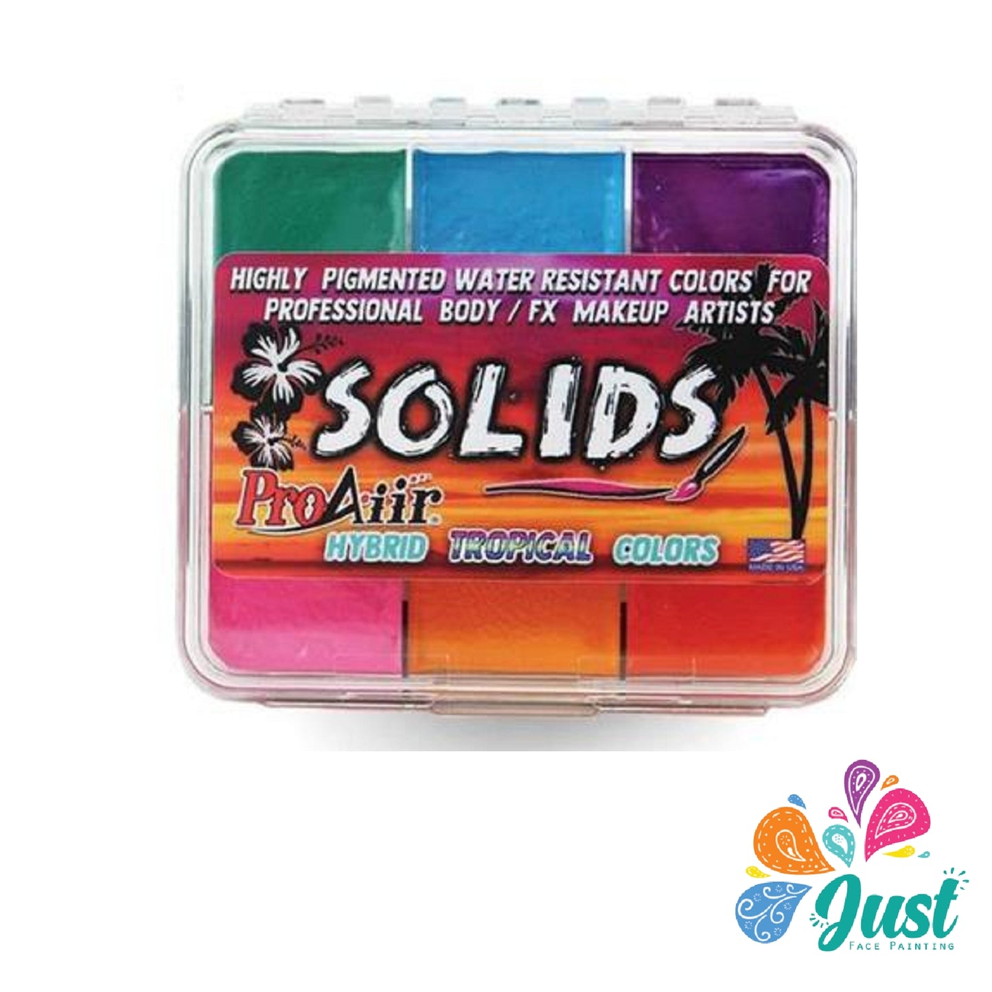 Waterproof - ProAiir Solids Paint - Tropical Palette (6 x 7g)