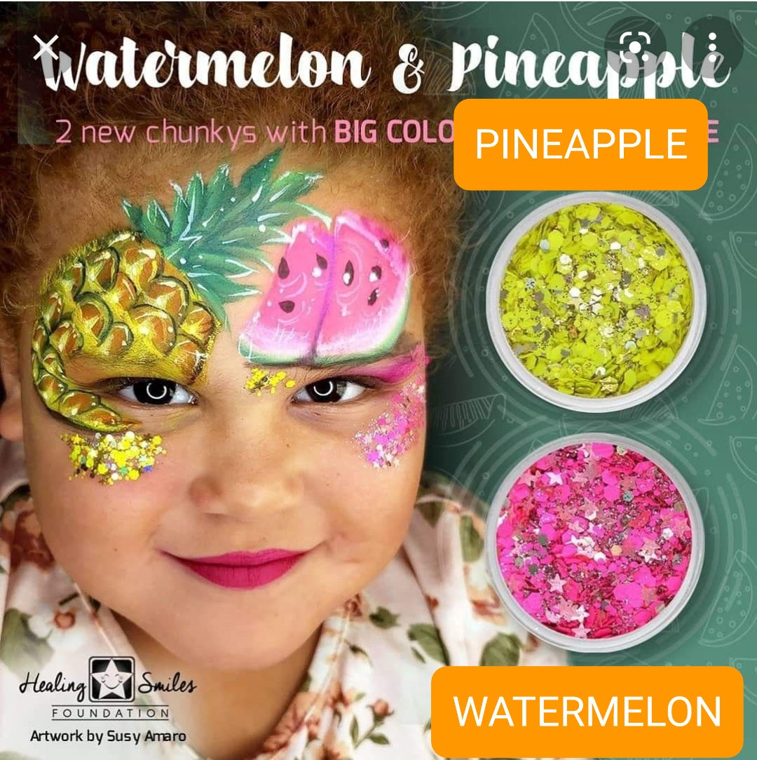 Vivid Glitter Glitter Cream - Pineapple - Gleam Chunky Glitter Cream (10g)