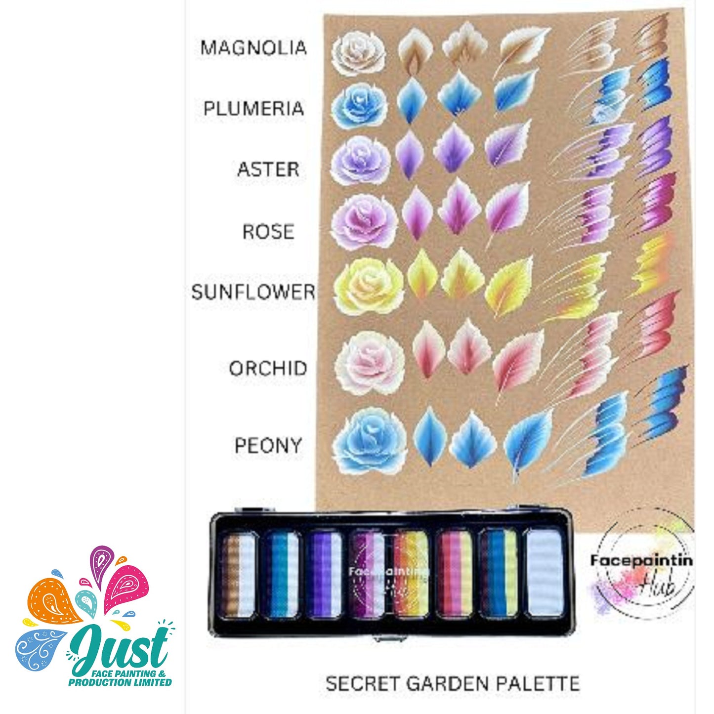 Face Painting Hub Palette - Secret Garden Palette