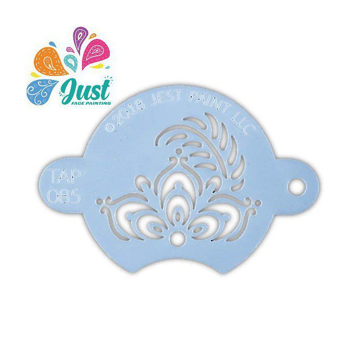 TAP 085 Face Painting Stencil - Henna Fancy Flower Centerpiece