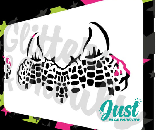 Glitter & Ghouls Stencils - 589 - Junior Mask - Monster