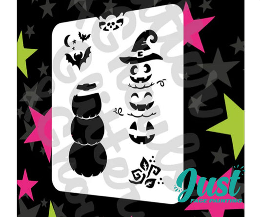 Glitter & Ghouls Stencils - 635 - Pumpkin Stack