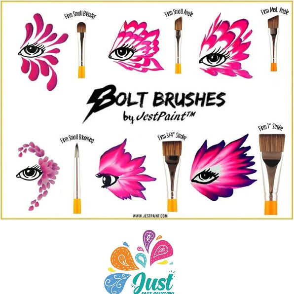 BOLT brushes from Jest Paint - Medium FIRM Angle 5/8 inch