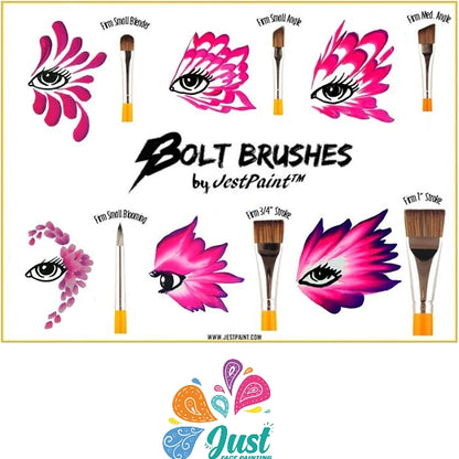 BOLT brushes from Jest Paint - Medium FIRM Angle 5/8 inch