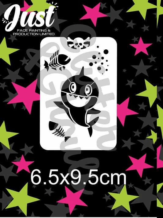 Glitter & Ghouls Stencils - Baby Shark