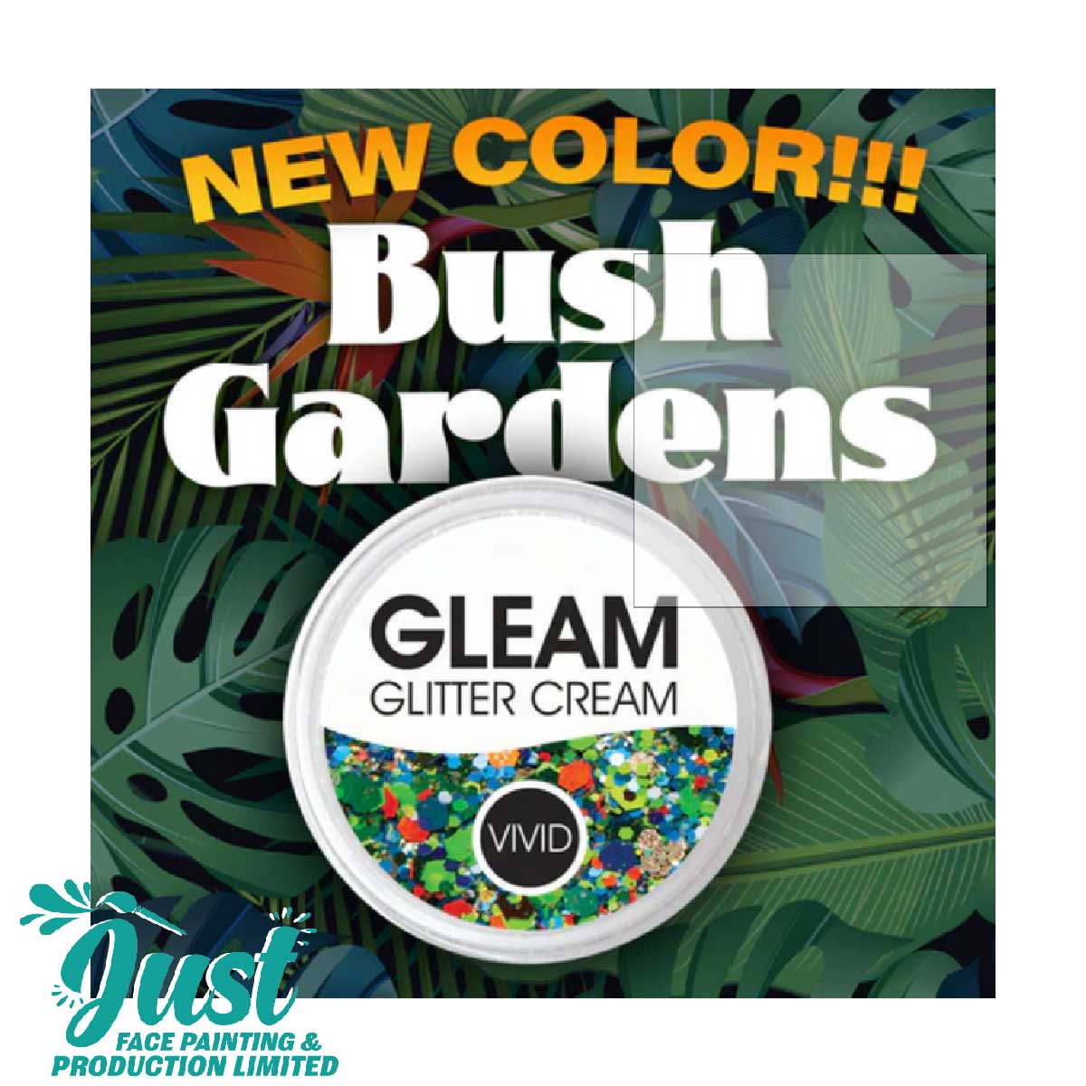 Vivid Glitter Glitter Cream - Bush Gardens - Gleam Chunky Glitter Cream (10g)