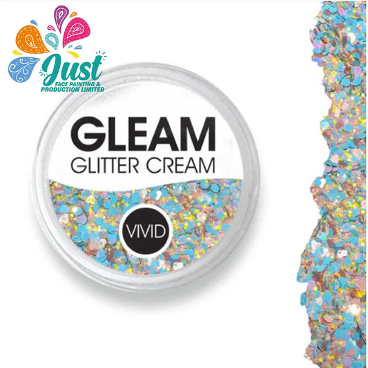 Vivid Glitter Glitter Cream - Candy Cloud - Gleam Chunky Glitter Cream (10g )