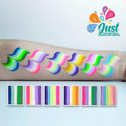 Unicorn Palette - Аквагрим Unicorn Face Painting - Colored clouds Palette 6x10g