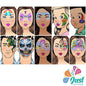 Sparkling Faces - The Ultimate Face Painting Guide - Colorful & Fun Designs by Elodie Ternois by Milena Potekhina with 3 stencils